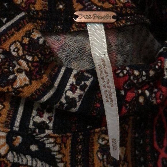 Free People Paisley tapestry 70s long sleeve top - Picture 8 of 8